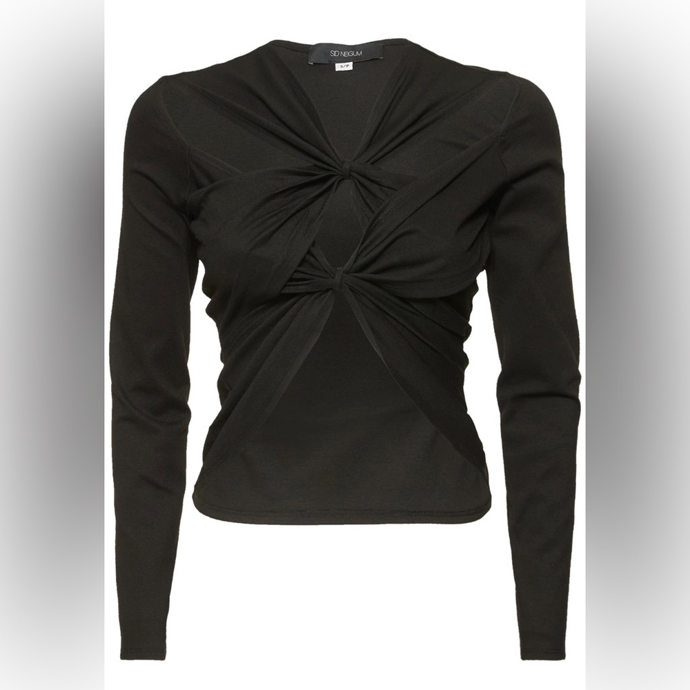Knit crisscross knots cutout top NWT
